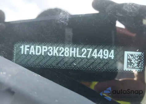 2017 Ford Focus Se z USA, uszkodzony, nr VIN 1FADP3K28HL274494